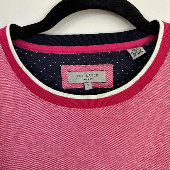 Ted Baker London Women’s Long Sleeve Pink Cotton Crewneck Sweater Size 6 GUC - Picture 3 of 11